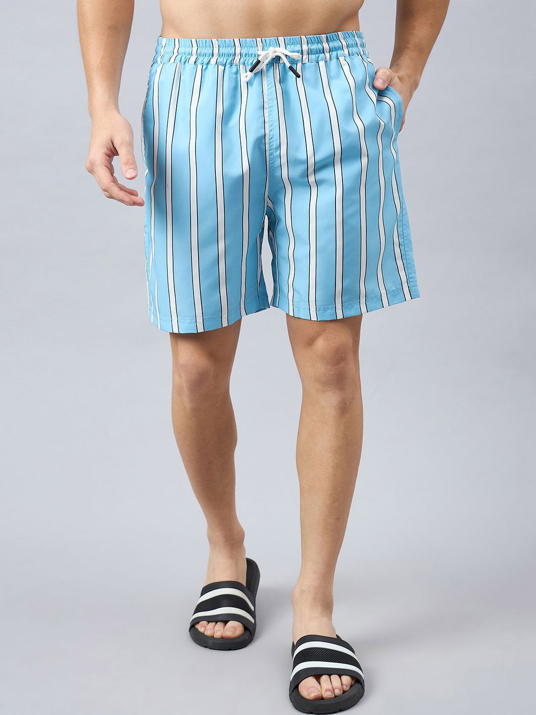 

Style Quotient Striped Swim Shorts, Blue