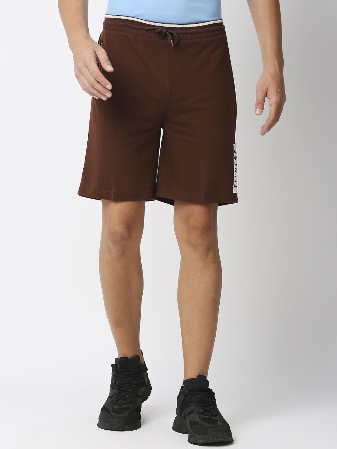 

FiTZ Men Outdoor Regular Fit Mid-Rise Sports Shorts, Brown