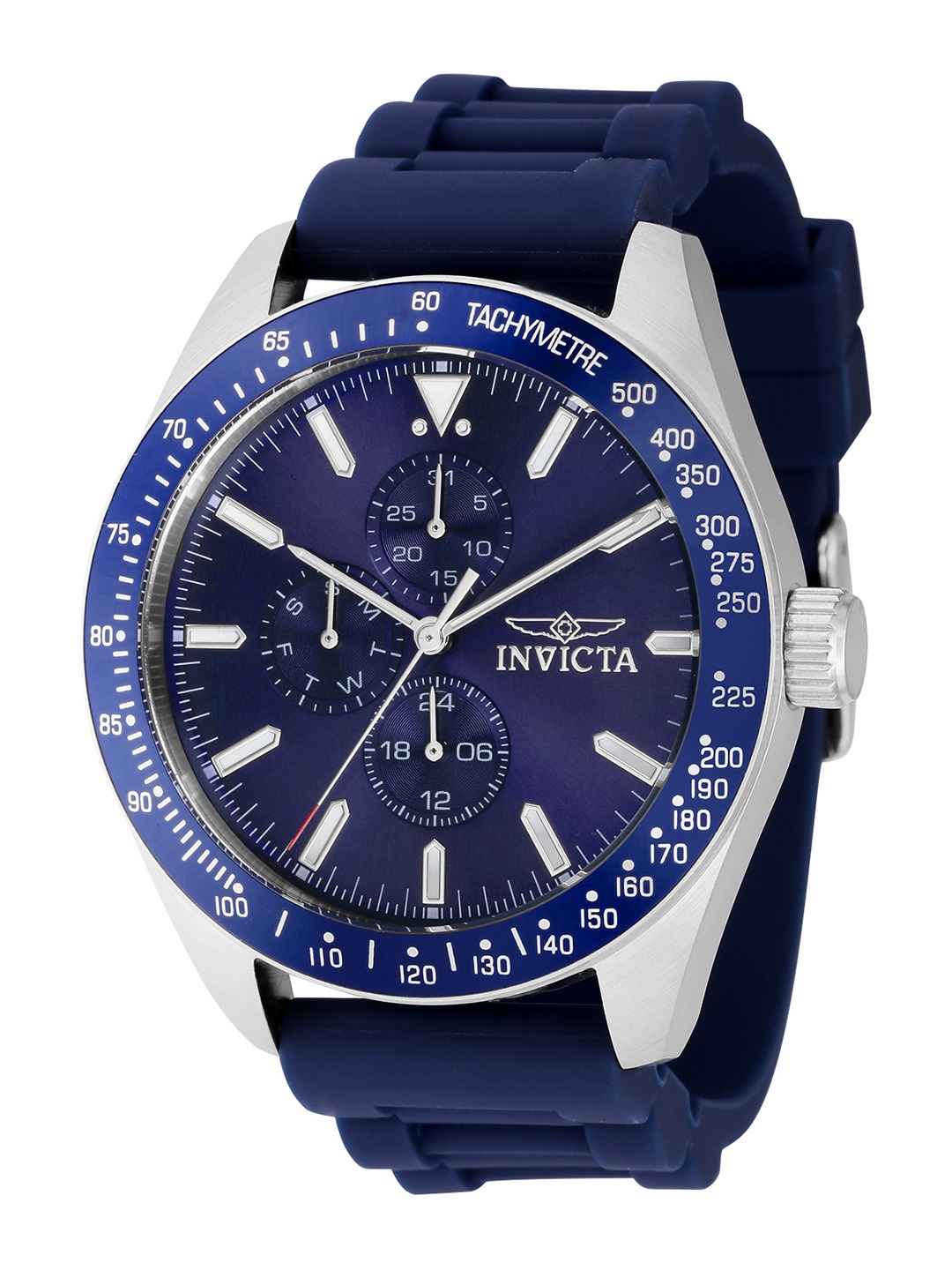 

Invicta Men Aviator Chronograph Patterned Dial Analogue Watch 38401, Blue