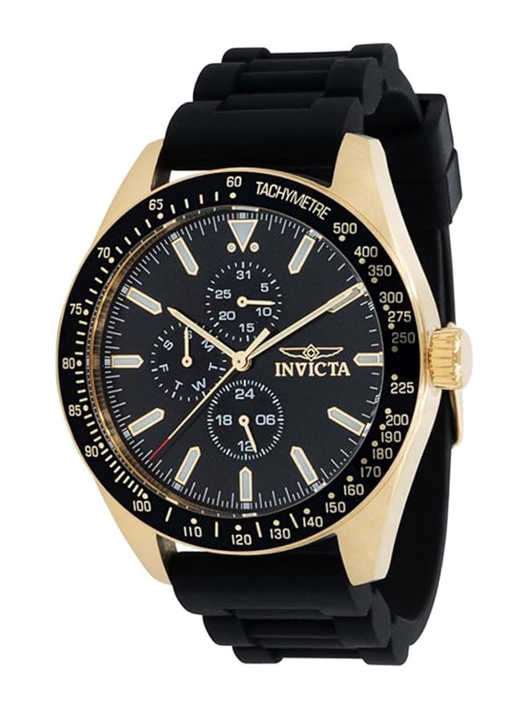 

Invicta Men Aviator Printed Dial Chronograph Analogue Watch 38404, Black