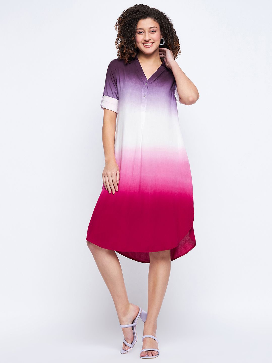

Ruhaans Tie and Dye Dyed Shirt Dress, Multi