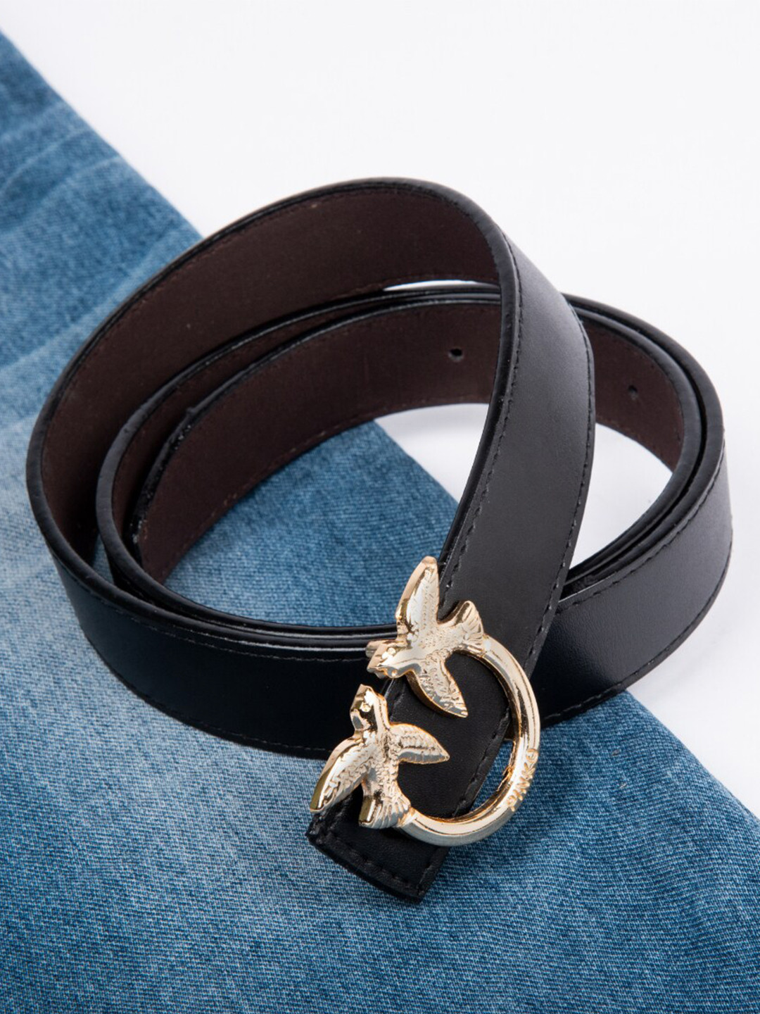 

Kastner Women Solid Push Pin Casual Belt, Black