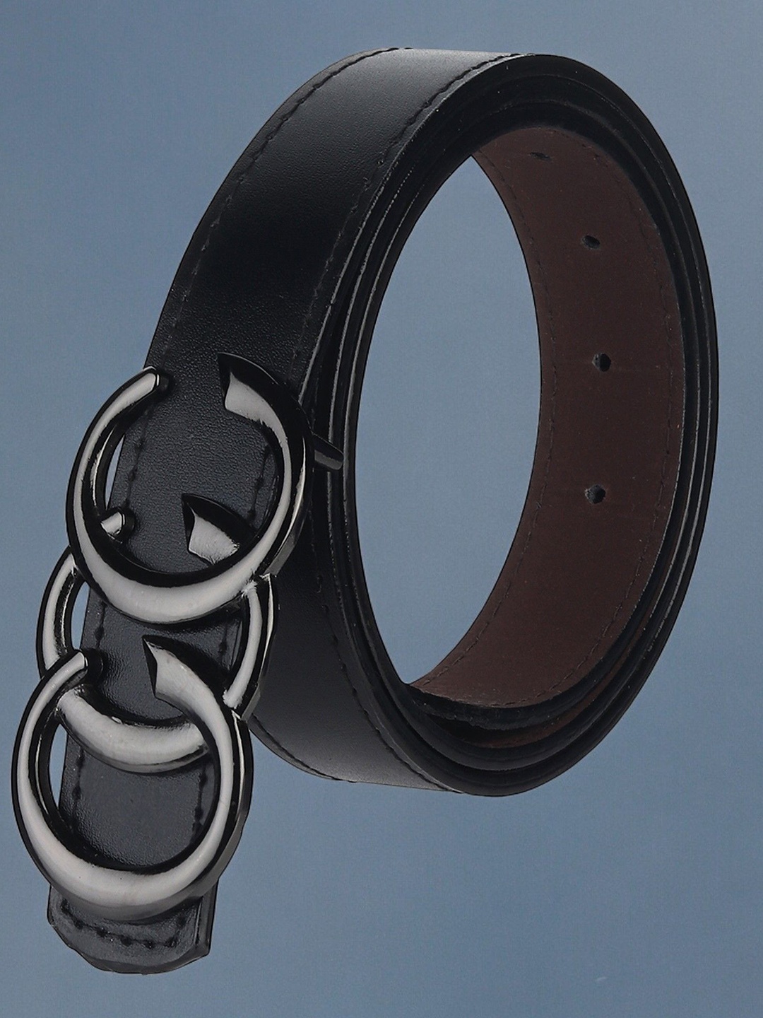 

Kastner Women Solid Push Pin Casual Belt, Black