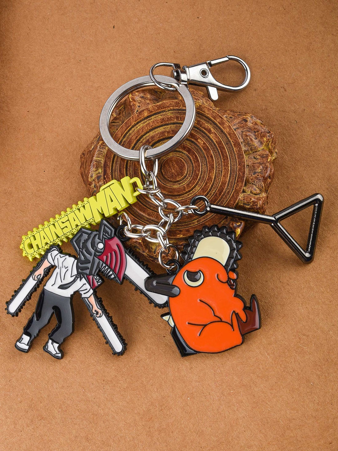 

COMICSENSE Printed Chainsaw Key Chain, Orange