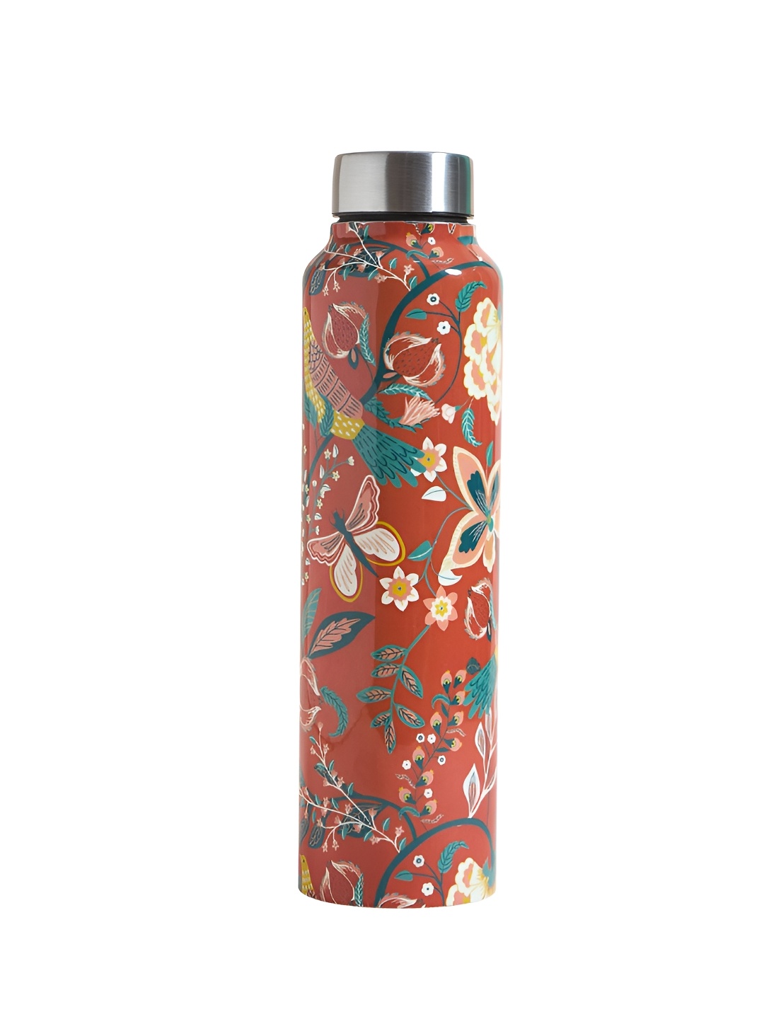 

Chumbak Coral & Green Printed Stainless Steel Water Bottle 900 ml