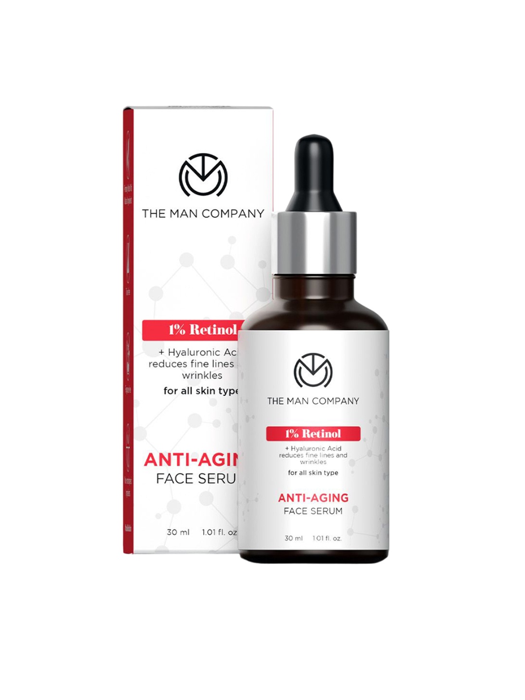 

THE MAN COMPANY 1% Retinol Anti-Aging Face Serum with Hyaluronic Acid - 30 ml, White