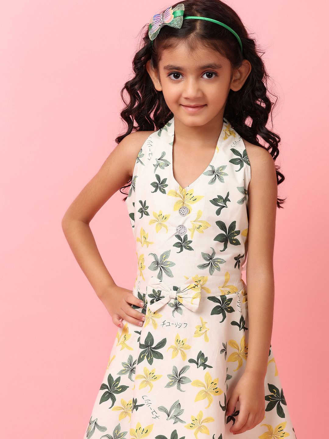 

V-Mart Floral Print Dress, Grey