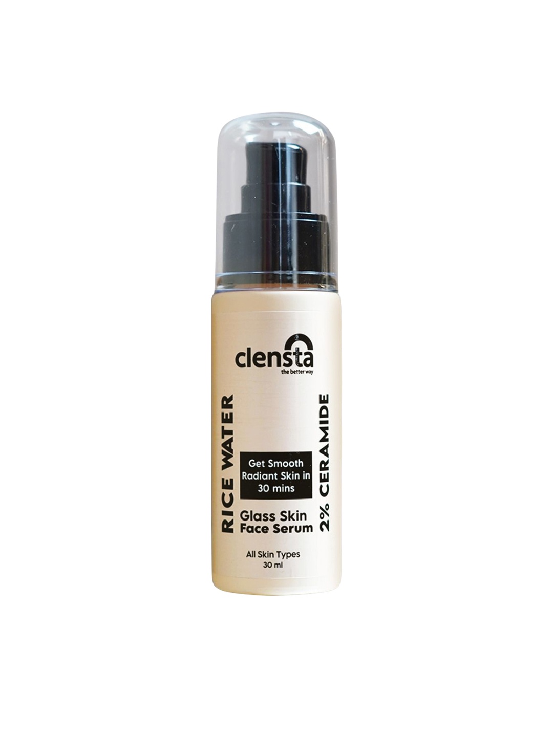 

Clensta Rice Water Glass Skin Face Serum with 2% Ceramide - 30 ml, Beige