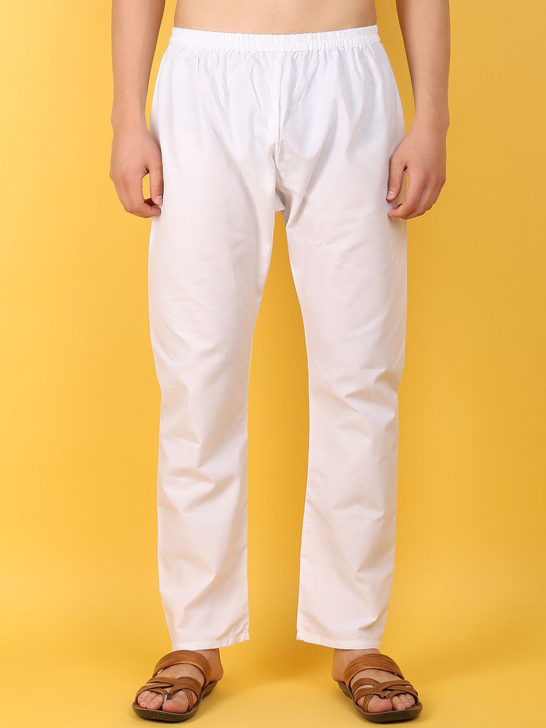 

V-Mart Men Mid-Rise Ethnic Pyjamas, Off white