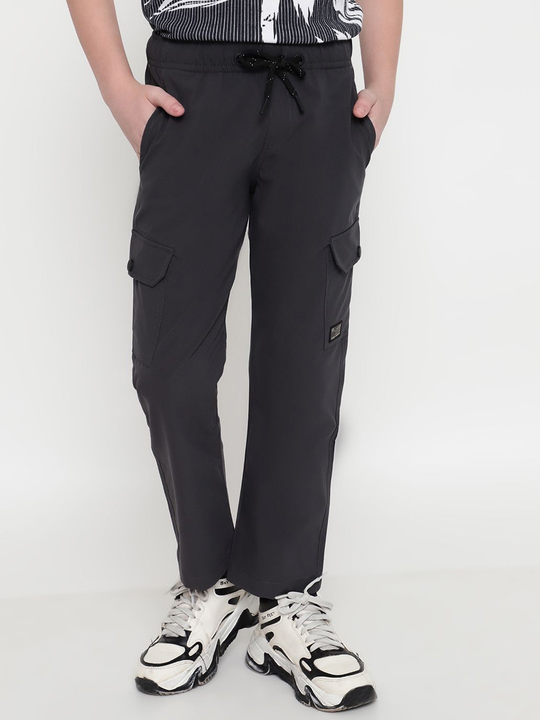 

Octave Boys Mid-Rise Cotton Track Pant, Charcoal