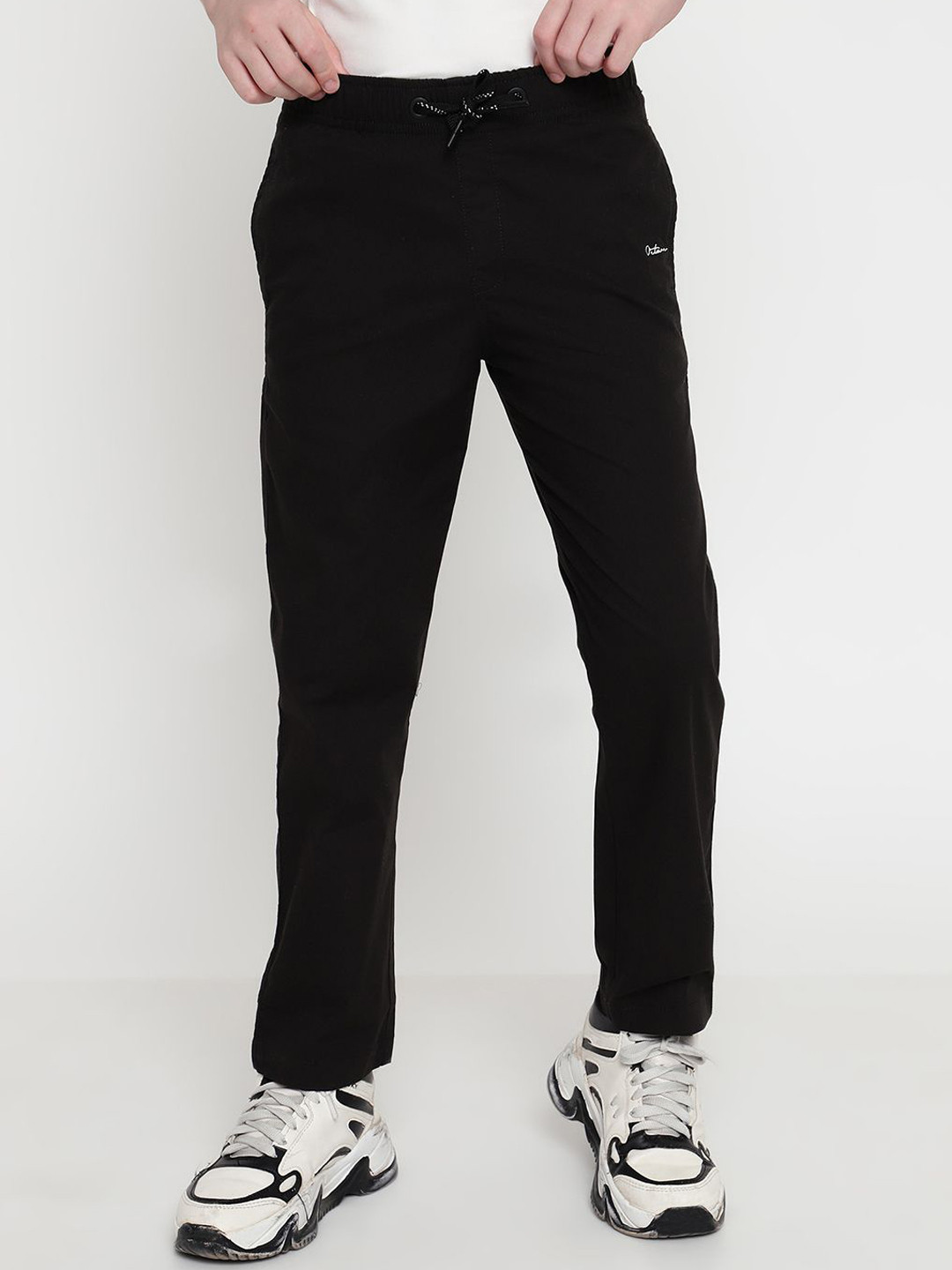 

Octave Boys Cotton Mid-Rise Track Pant, Black