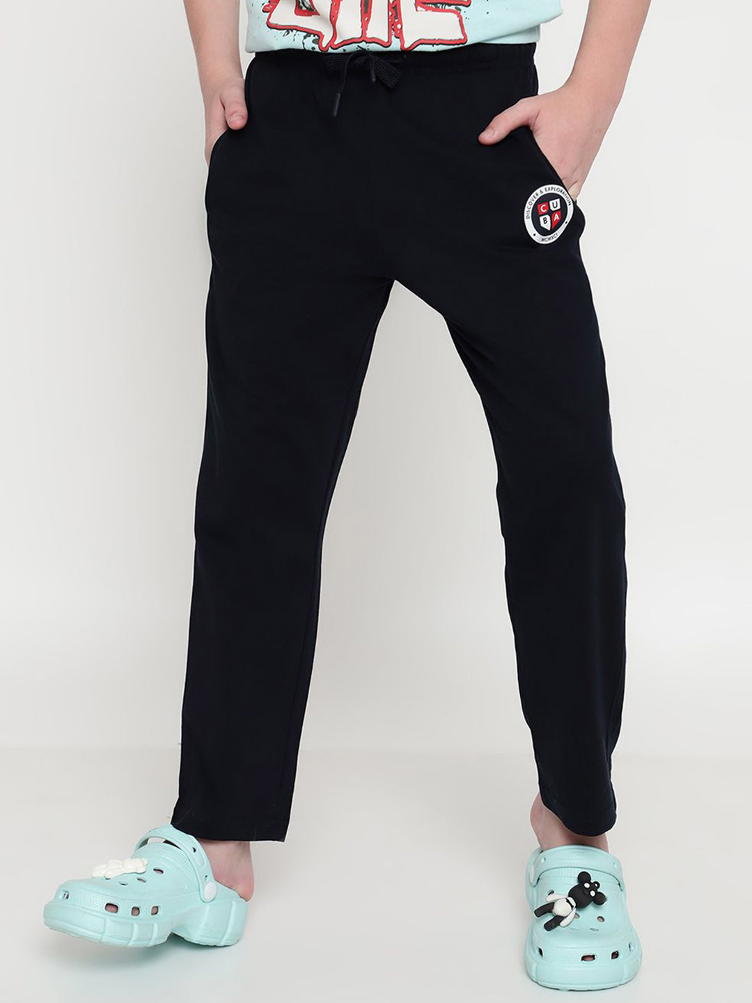 

Octave Boys Cotton Easy Wash Trousers, Black