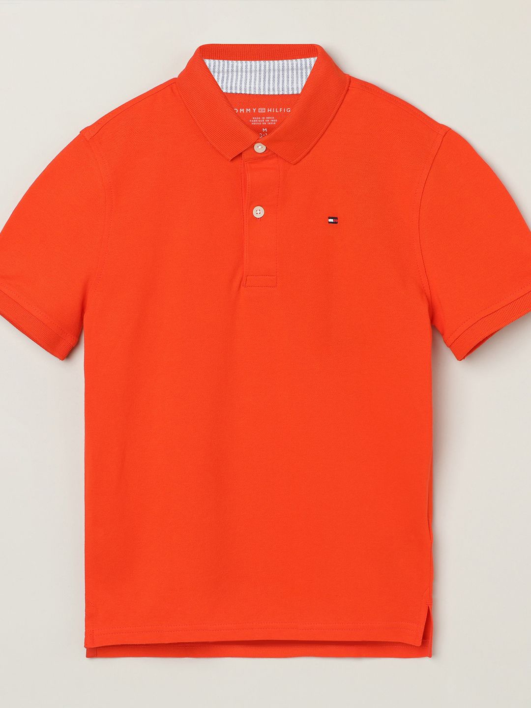 

Tommy Hilfiger Boys Brand Logo Polo Collar T-shirt, Orange