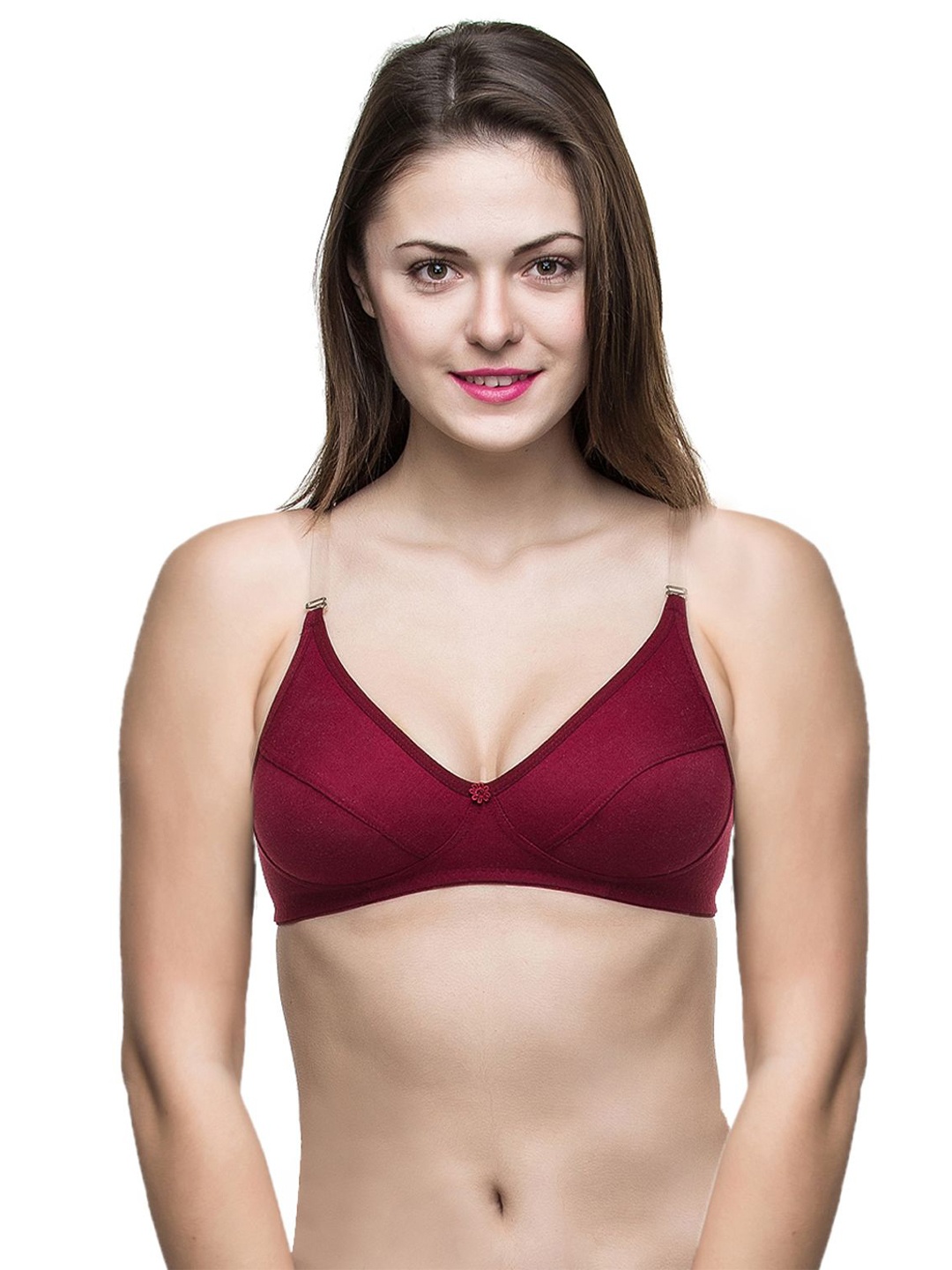 

Docare Full Coverage Non Padded Everyday Bra-All Day Comfort, Maroon