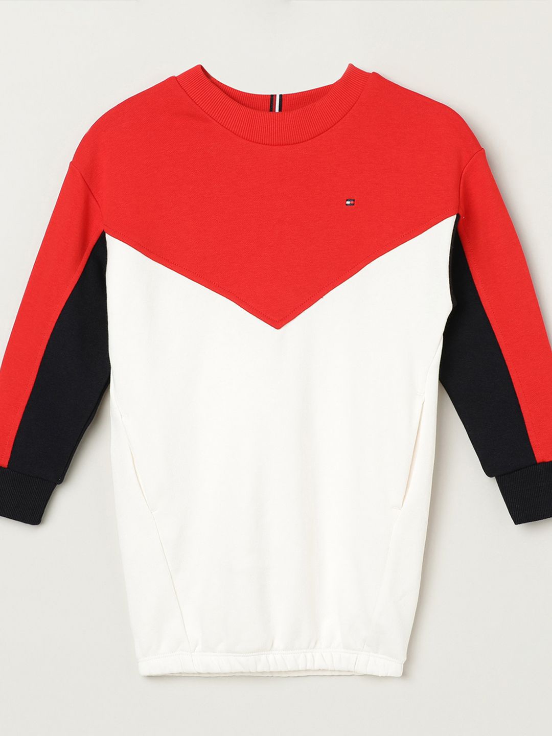 

Tommy Hilfiger Colourblocked Sweater Dress, Orange