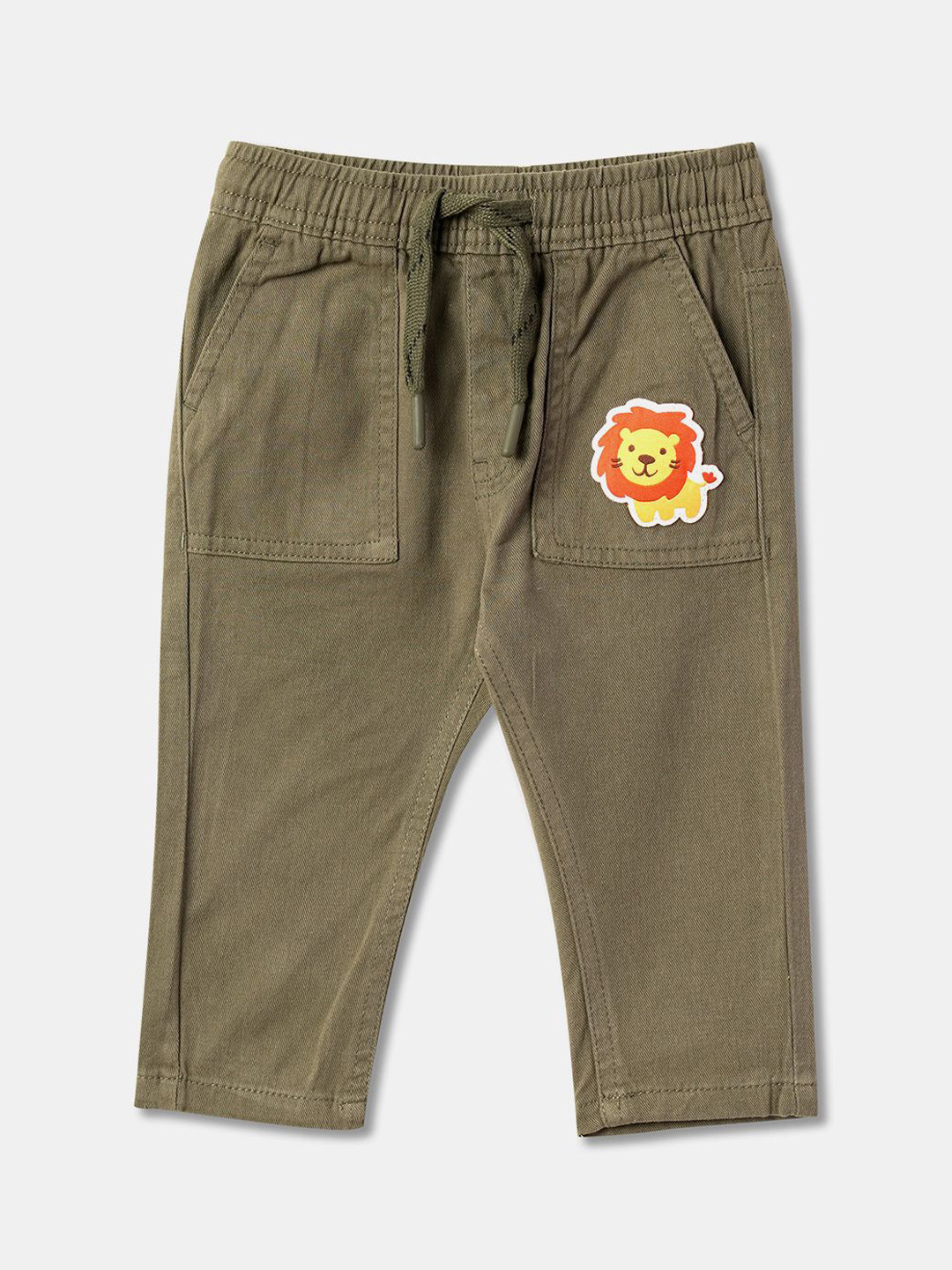 

R&B Boys Three Forth Length Cotton Track Pants, Olive