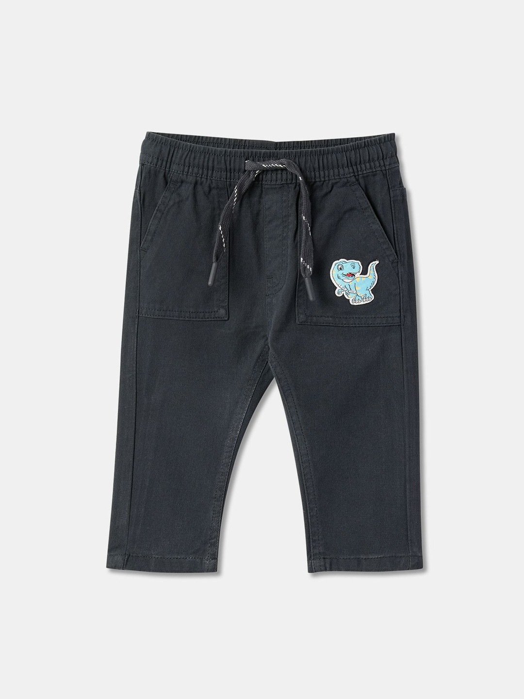 

R&B Boys Three Forth Length Cotton Track Pants, Black