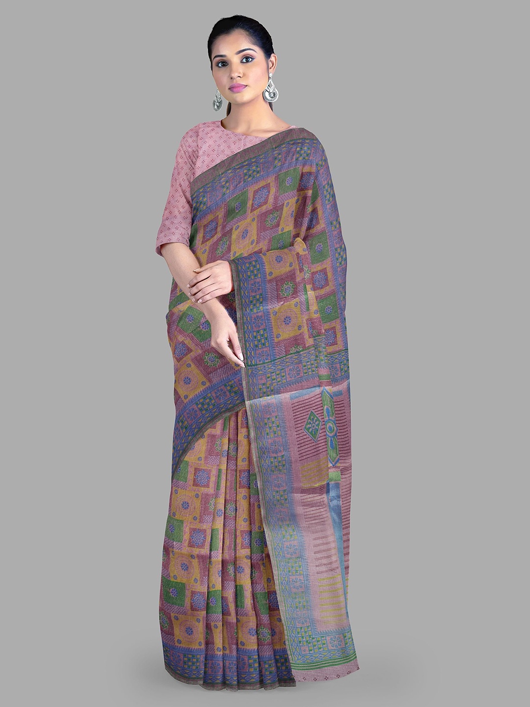 

The Chennai Silks printed Gadwal Saree, Beige