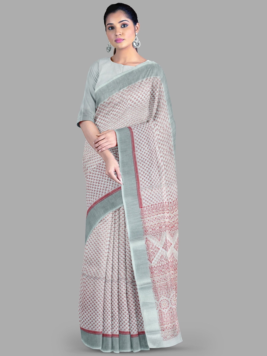 

The Chennai Silks Gadwal Saree, Off white