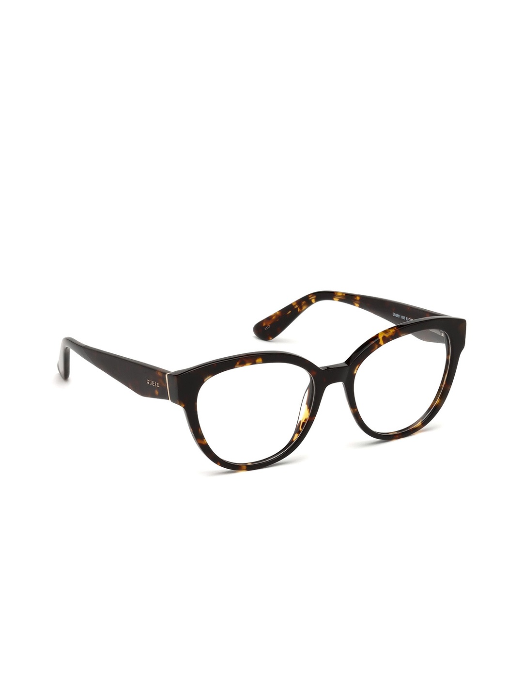 

GUESS Women Abstract Printed Full Rim Oval Frames, Brown