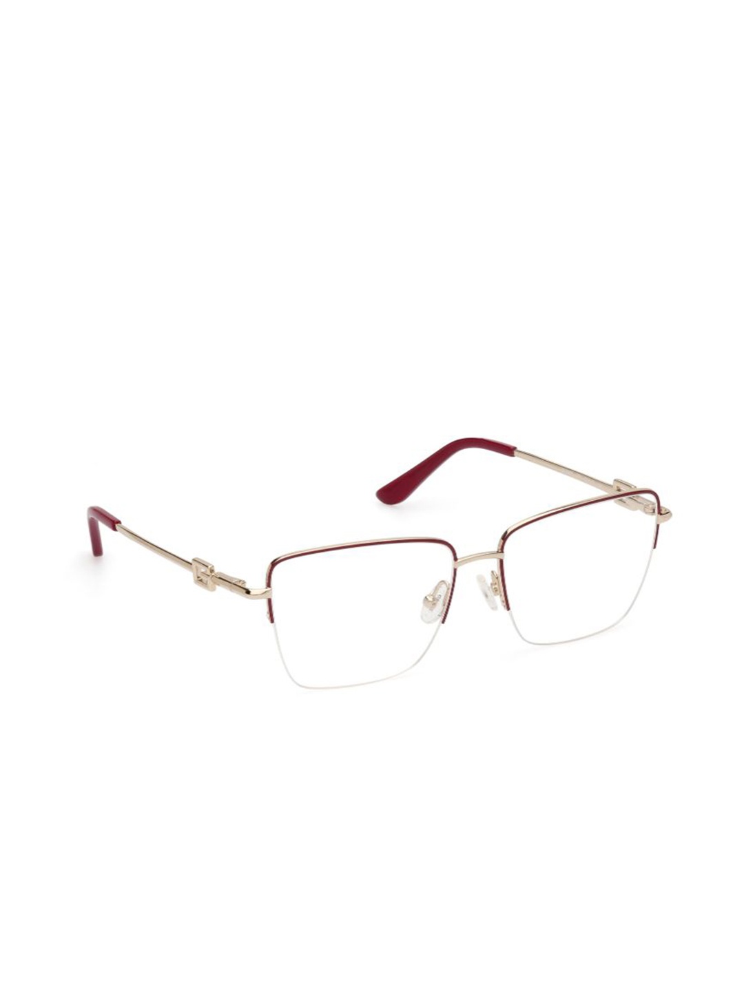 

GUESS Women Half Rim Square Frames GU297653071FR, Purple