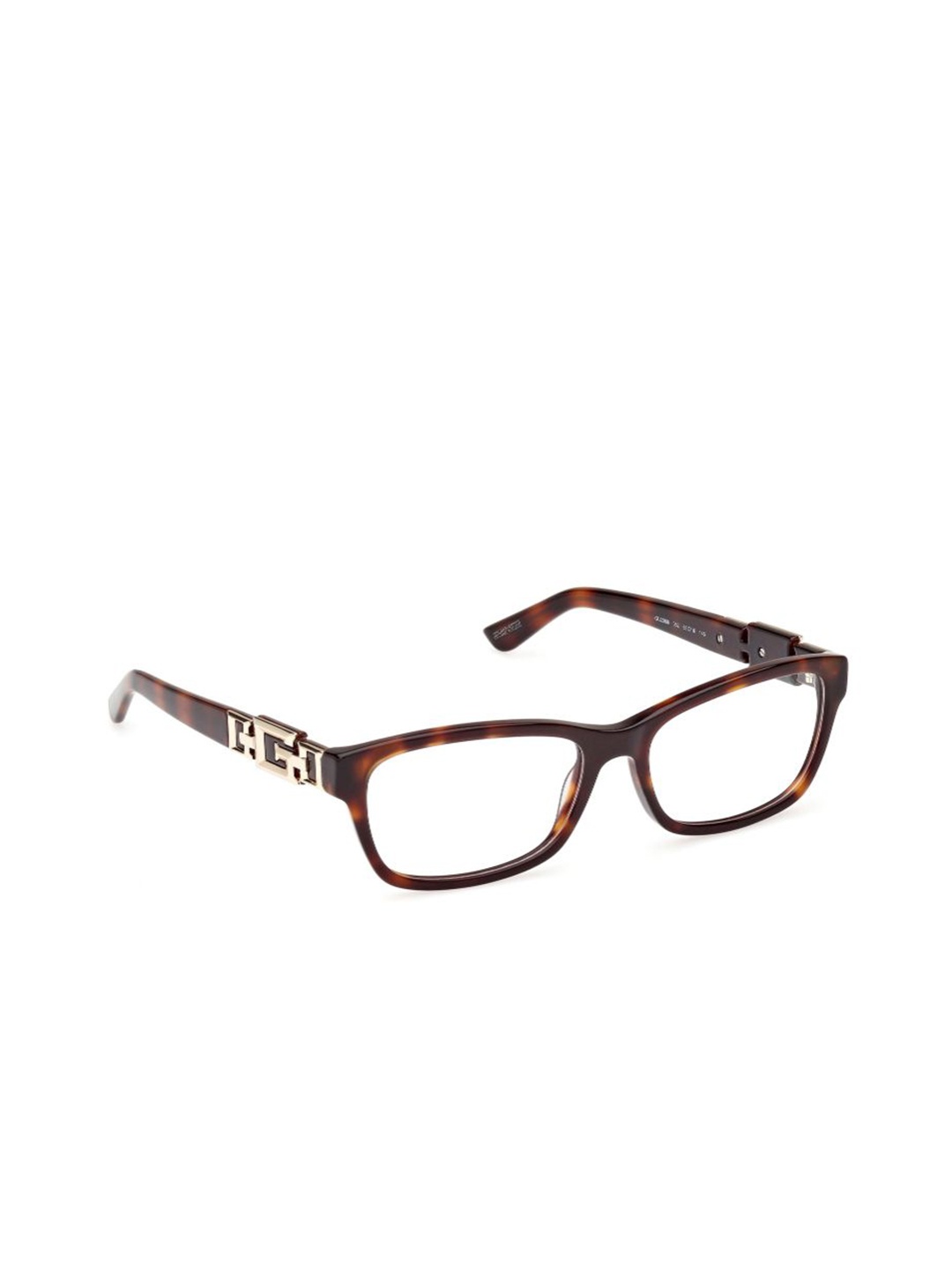 

GUESS Women Abstract Printed Full Rim Rectangle Frames, Brown