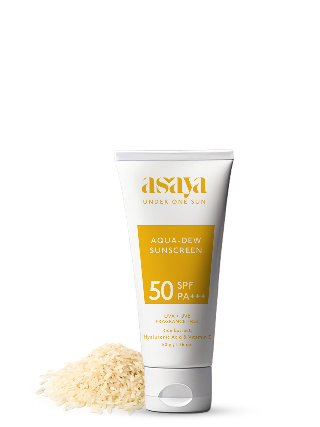 

Asaya Under One Sun Aqua Dew Sunscreen With Rice Extract - 50g, Yellow