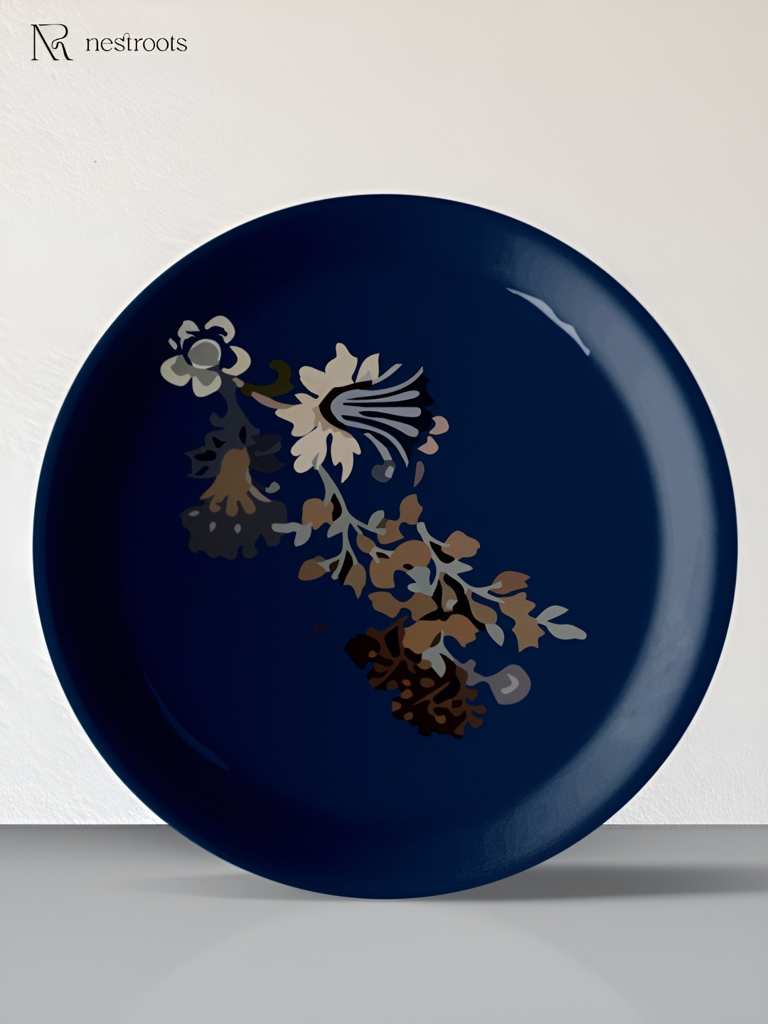 nestroots Black Floral Printed Wall Decor