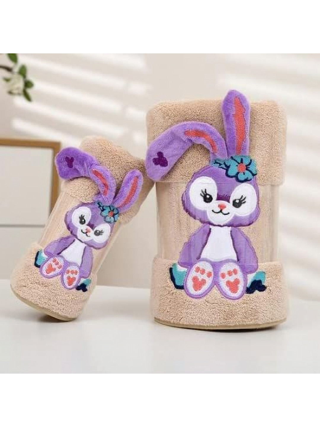 

HomeCloud Brown & Purple 2 Pieces Cotton 200 GSM Towel Set