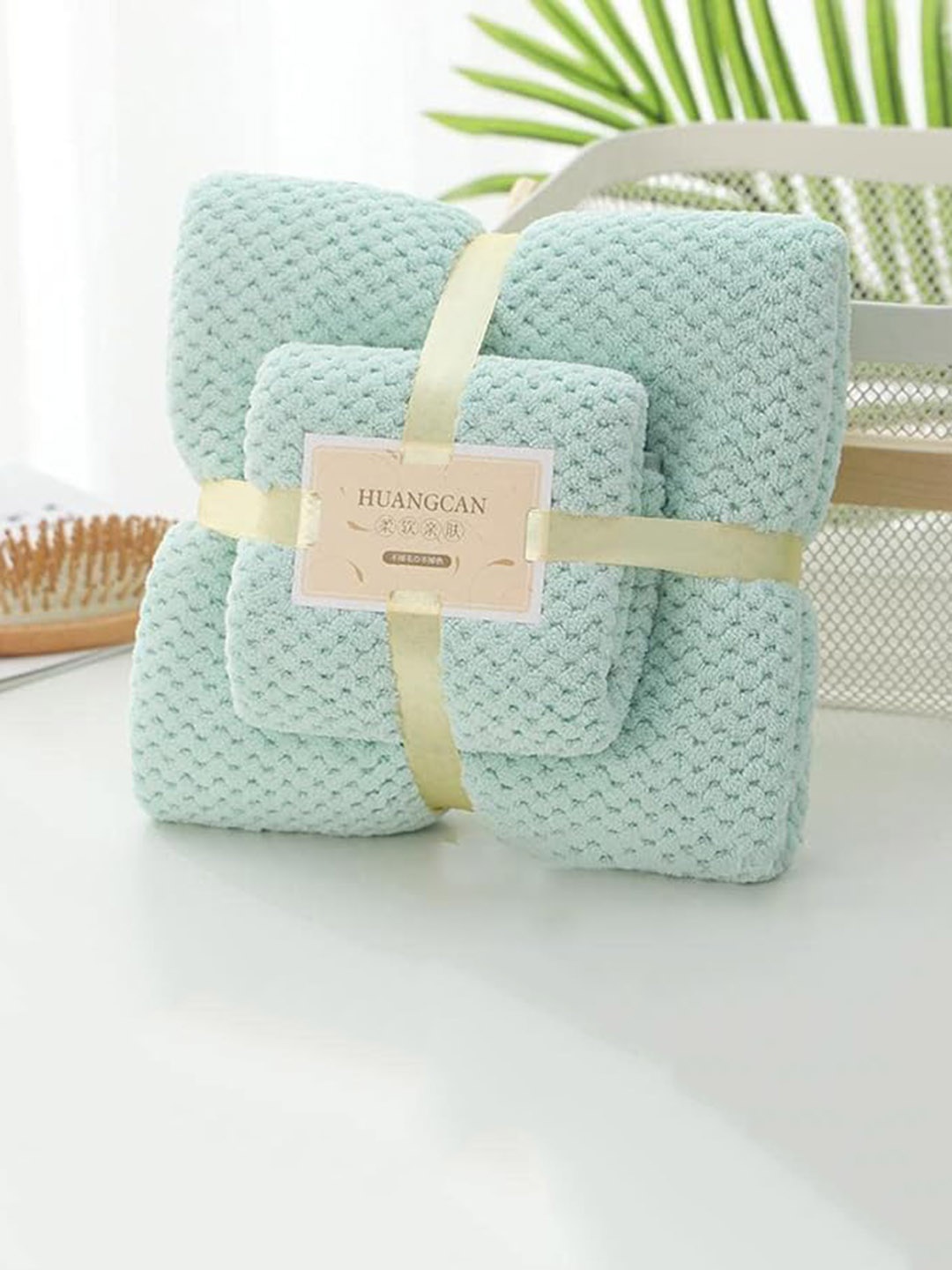 

HomeCloud Green 2 Pieces Cotton 300 GSM Towel Set