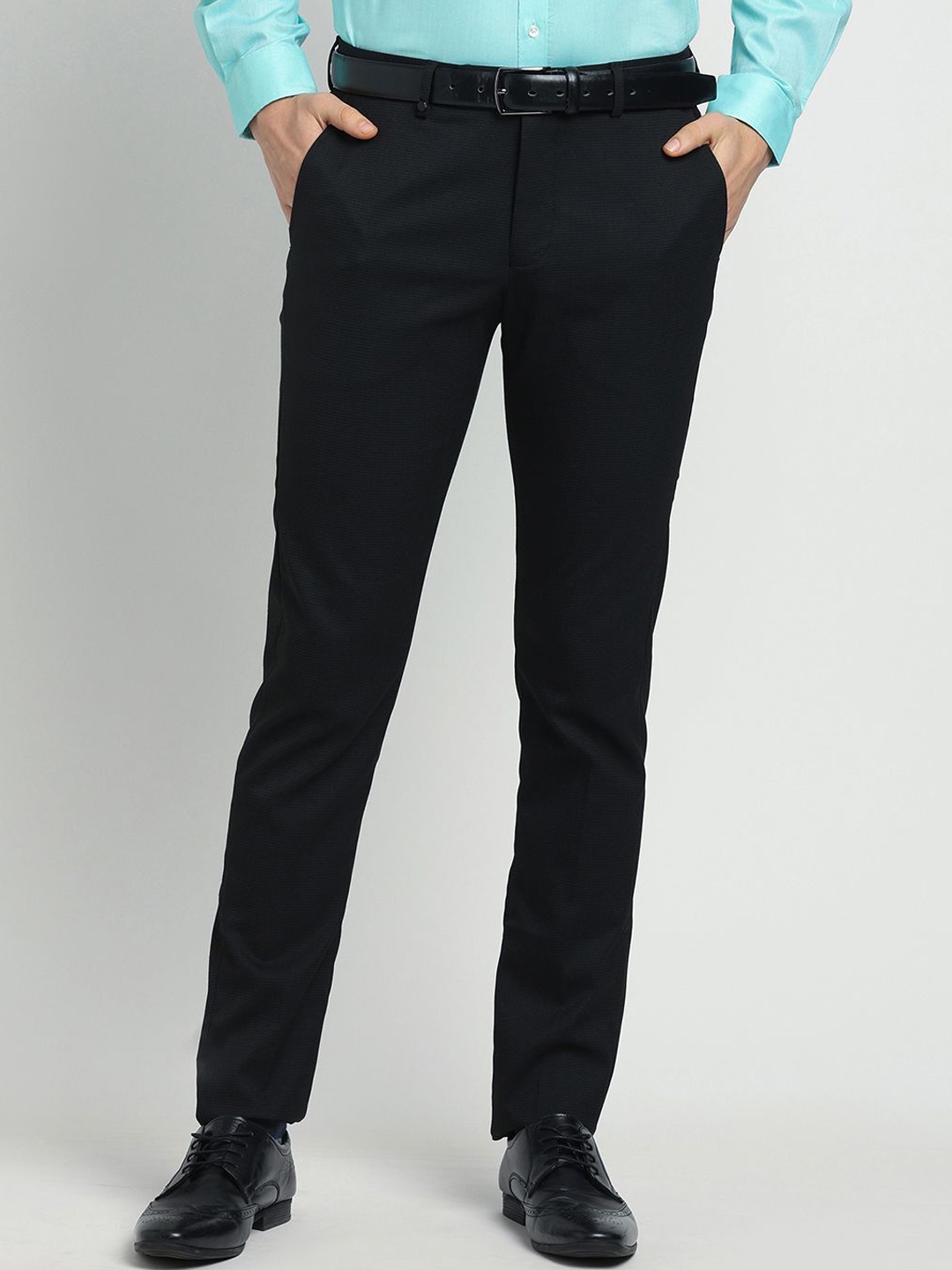 

Turtle Men Tailored Skinny Fit Formal Trousers, Green