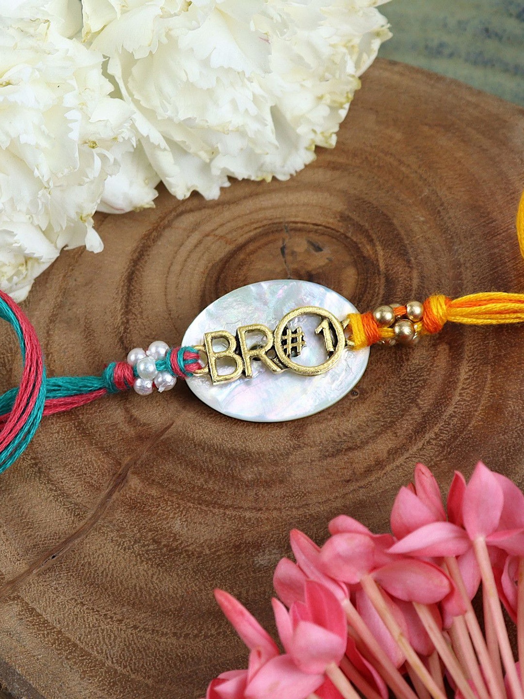 

Asthetika Bro Number One Rakhi in Greeting Card with Roli Chawal, Green