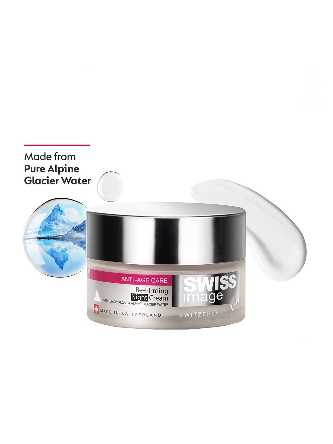 

SWISS Image Re-Firming Night Cream For Fine Lines & Wrinkles - 50ml, Pink