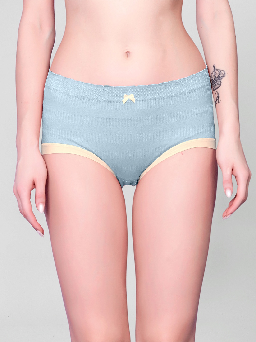 

Spiaty Mid-Rise Seamless Hipster Briefs, Blue