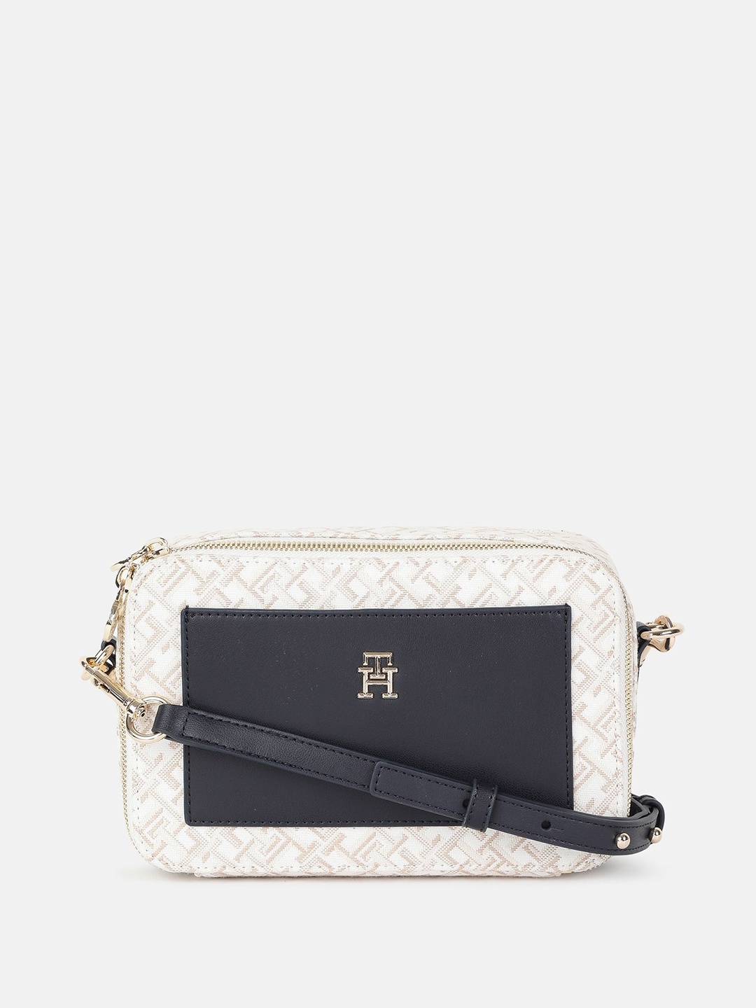 

Tommy Hilfiger Printed Structured Sling Bag, White