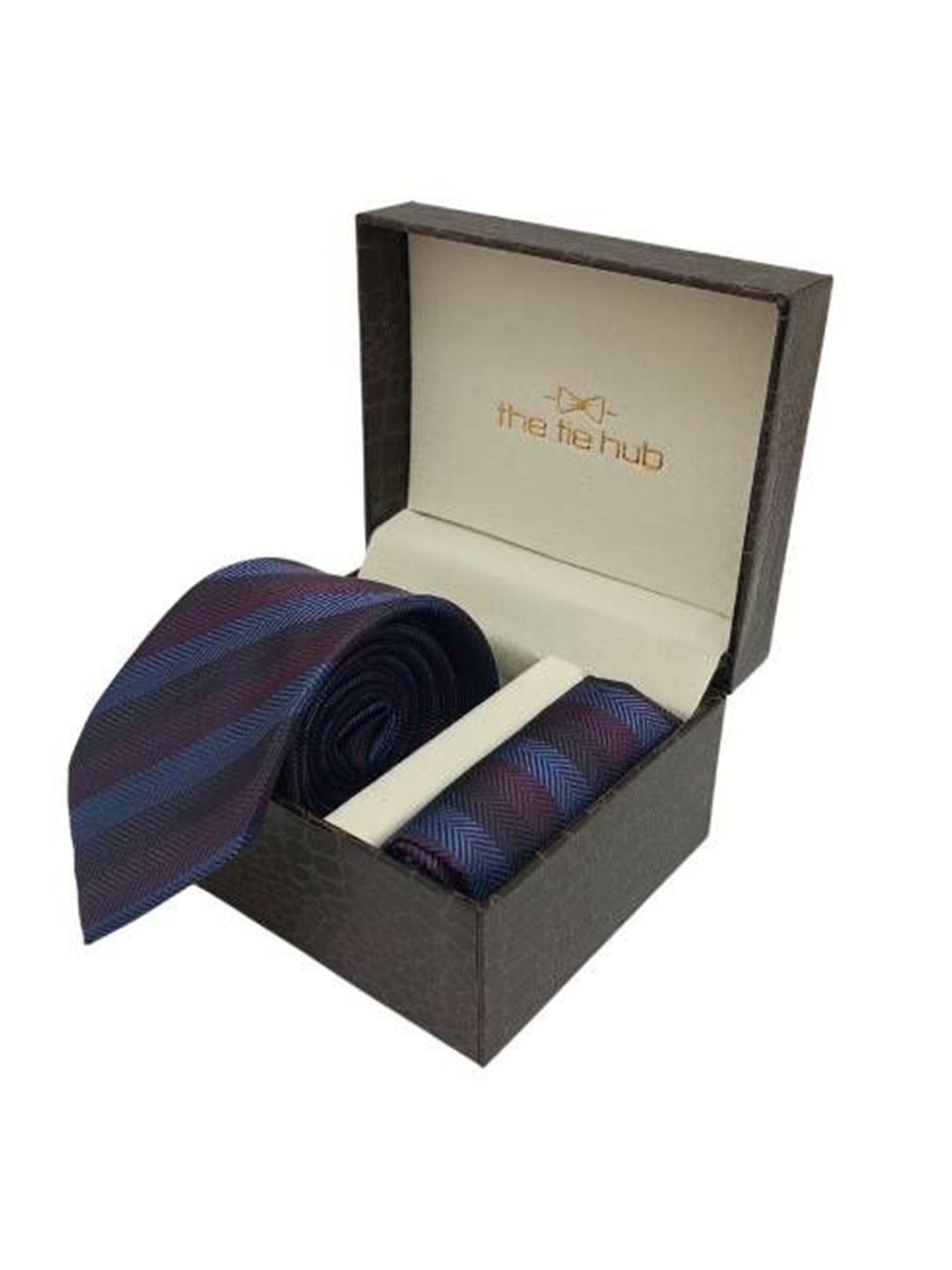 

The Tie Hub Men Tie & Pocket Square Accessory Gift Set, Purple