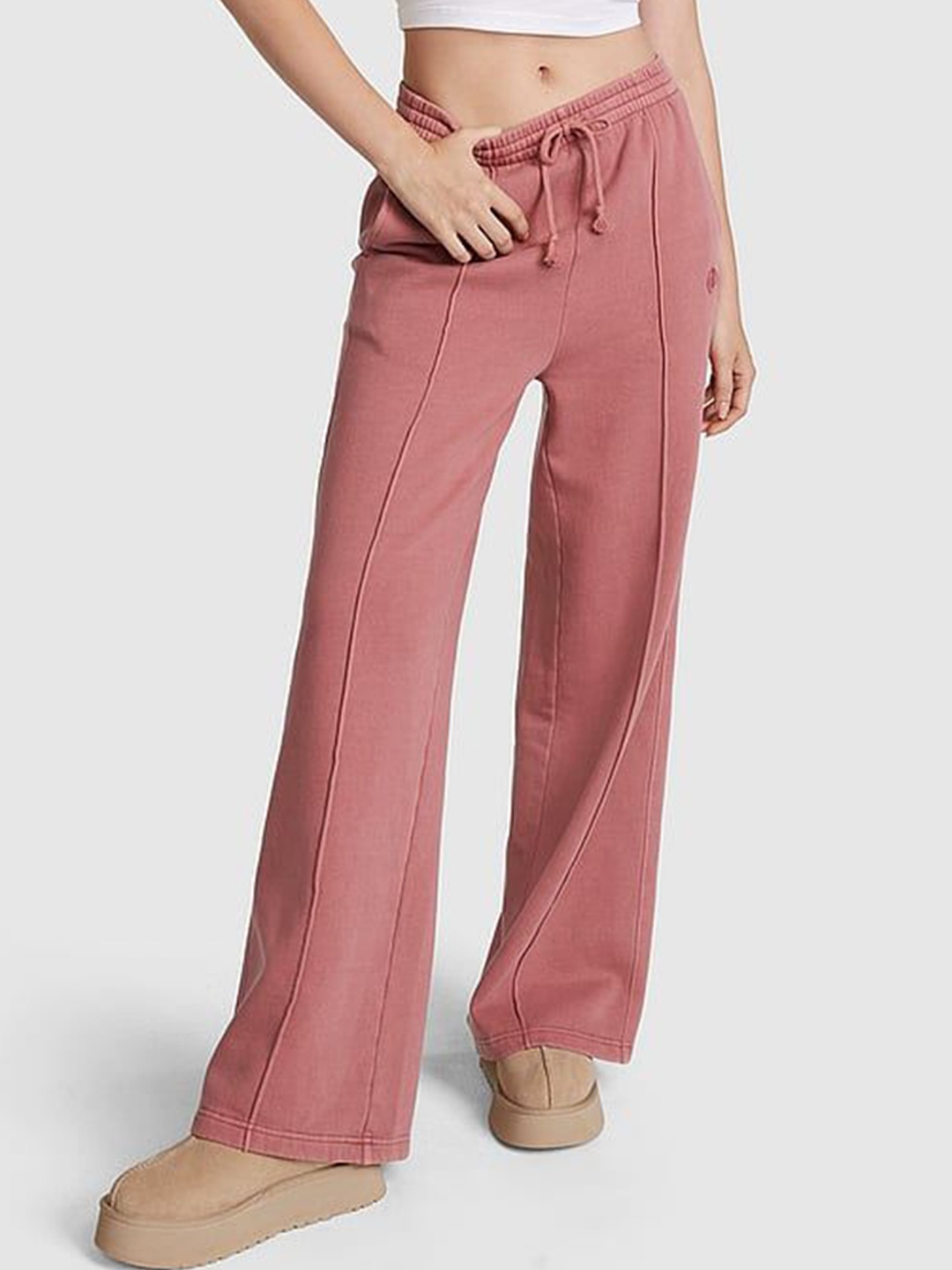 

Victoria's Secret Women Fleece Track Pant, Pink