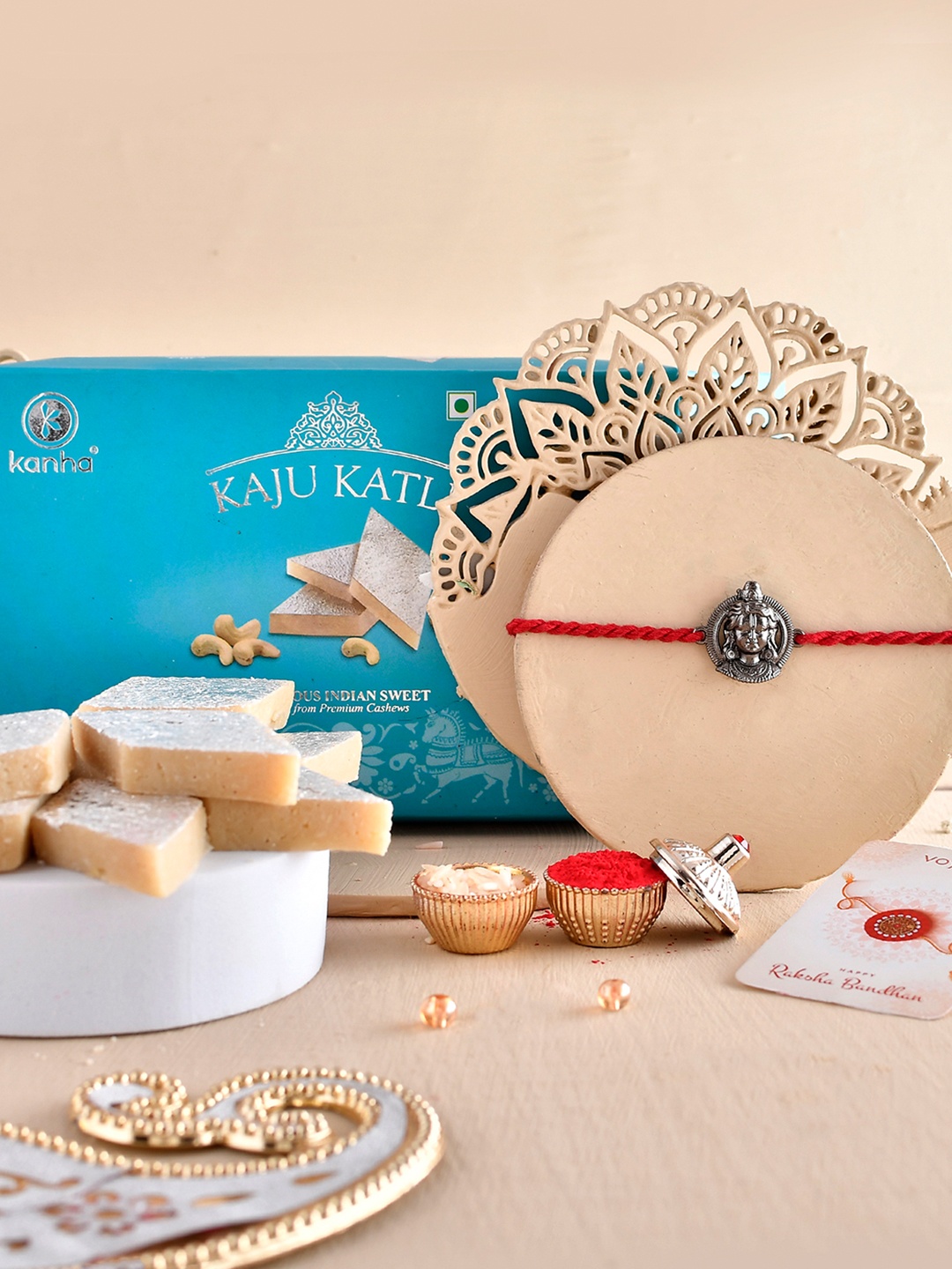 

Voylla Rakhi With Kaju Katli, Blue