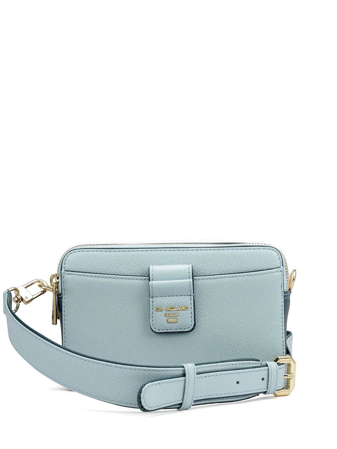 

Da Milano Leather Structured Sling Bag, Blue