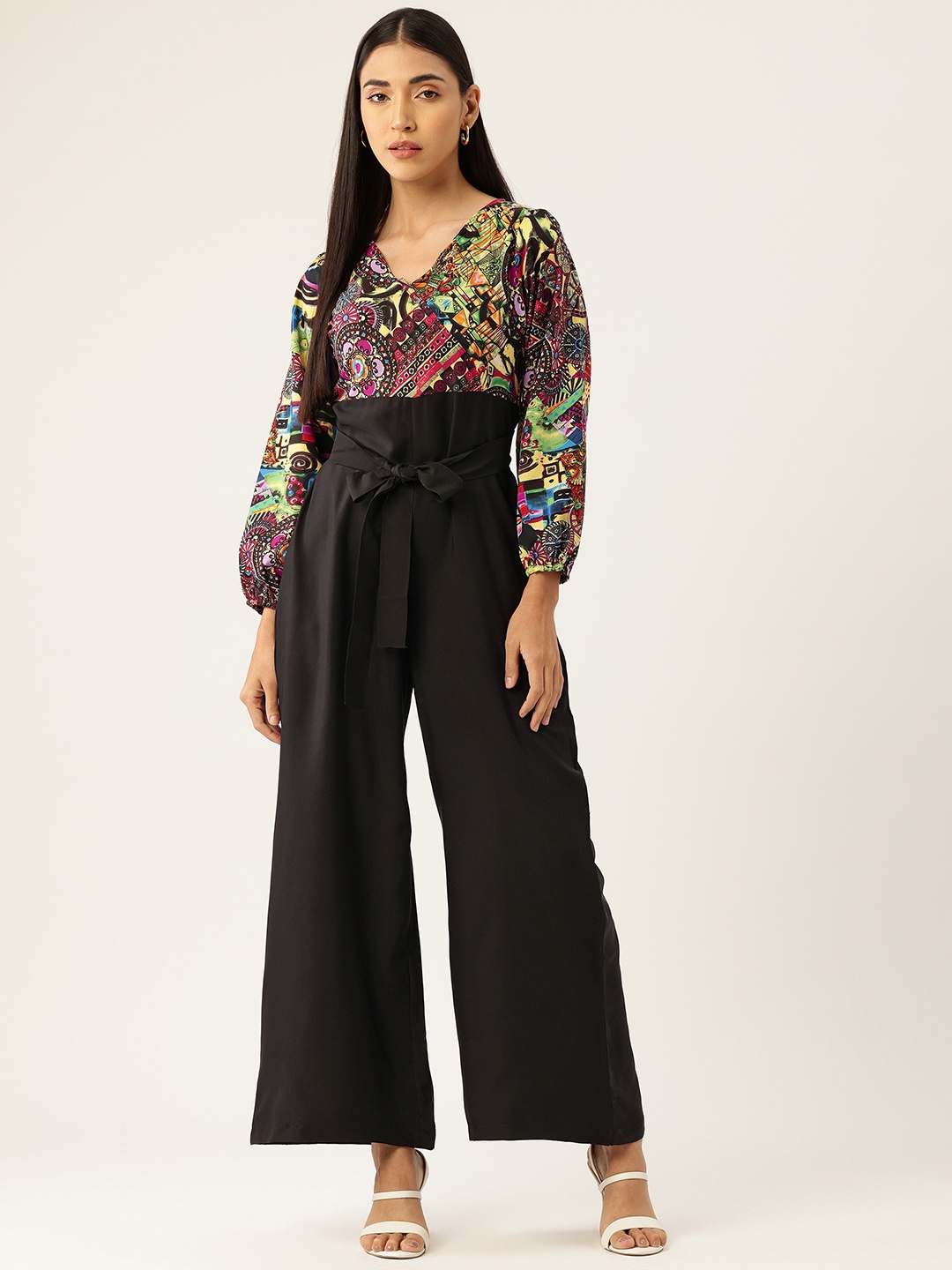 

Sleek Italia Printed Culotte Jumpsuit, Multi