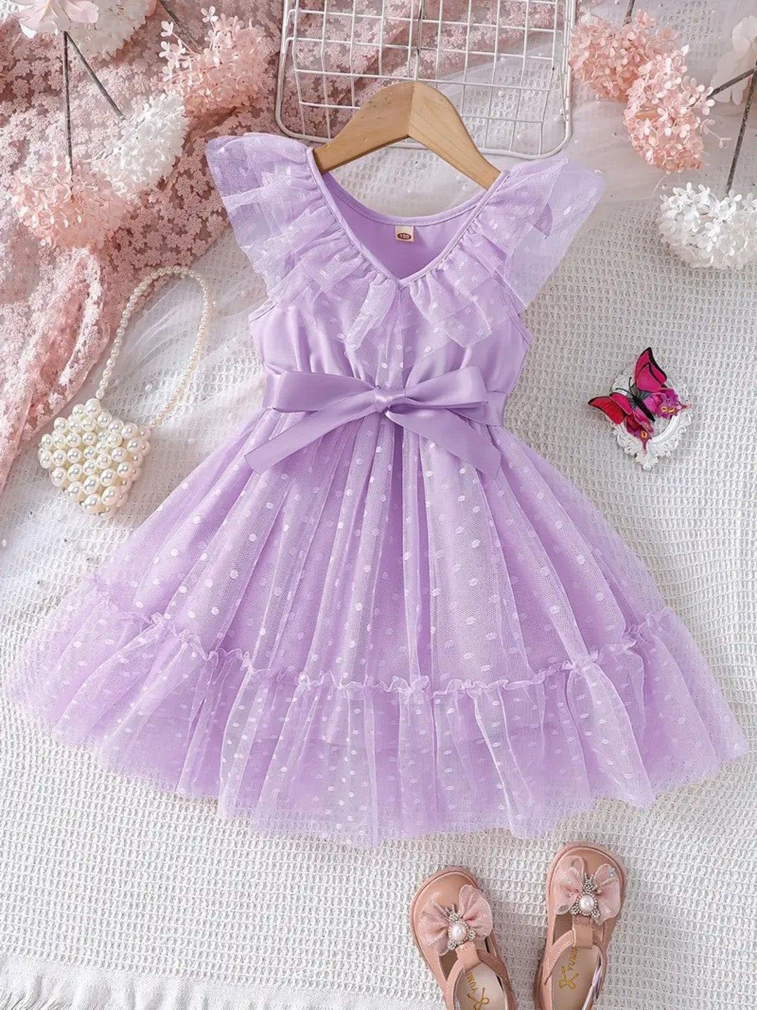 

BAESD Net Fit & Flare Dress, Purple