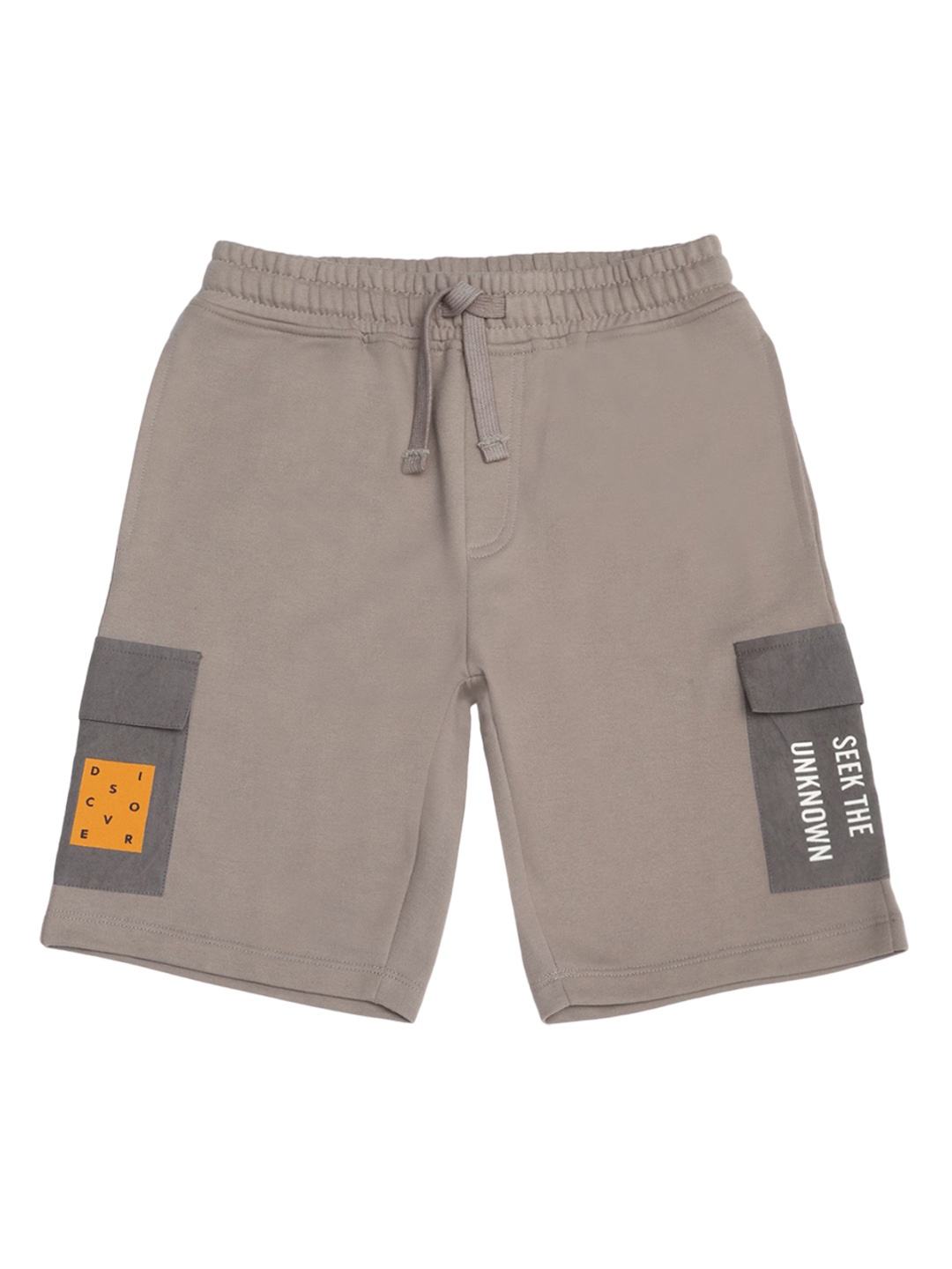 

Alan Jones Boys Mid-Rise Knee Length Regular Shorts, Grey