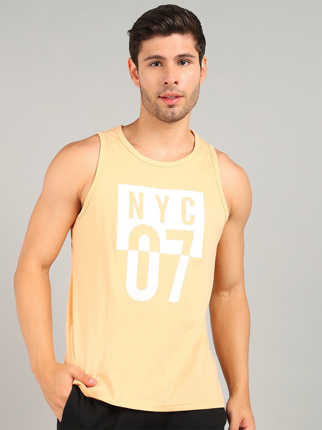 

Metronaut Men Varsity Round Neck T-shirt, Yellow