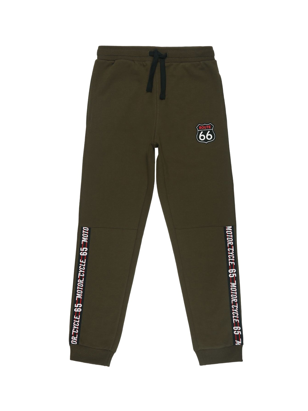 

Provogue Boys Printed Mid Rise Joggers, Olive