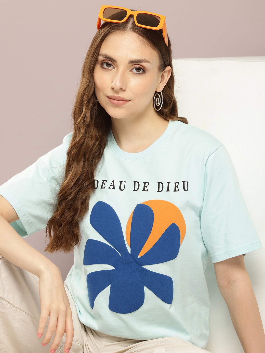 

Dillinger Women Graphic Printed Oversized T Shirt, Blue