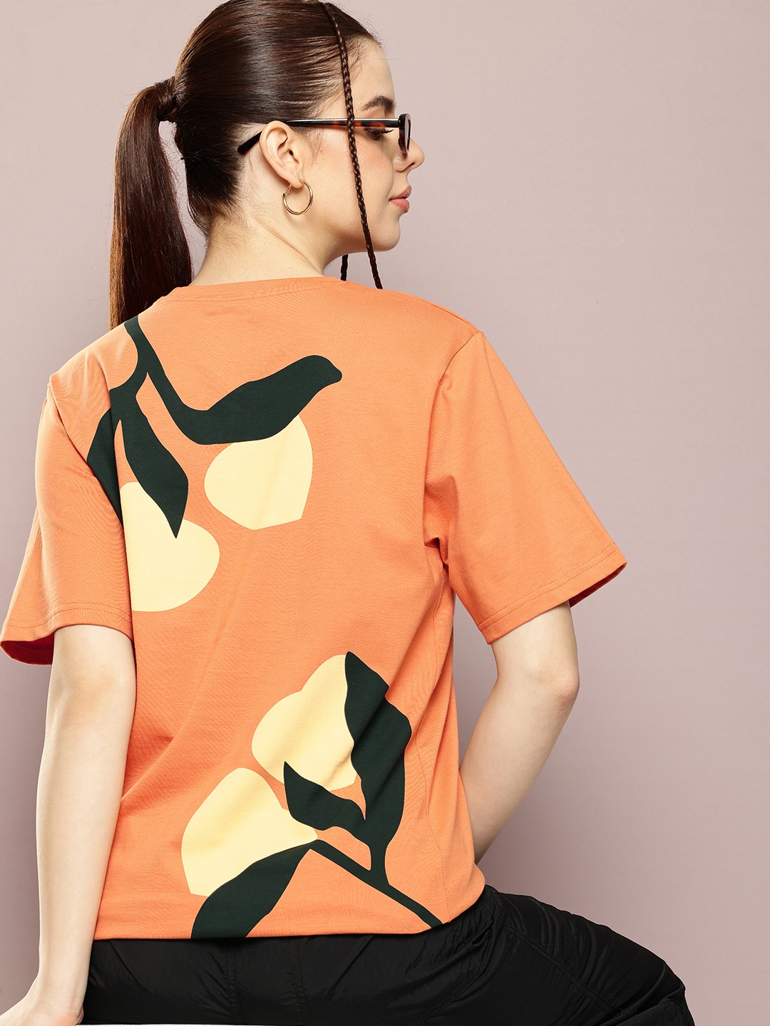 

DILLINGER Graphic Printed Relaxed Fit Pure Cotton T-shirt, Orange