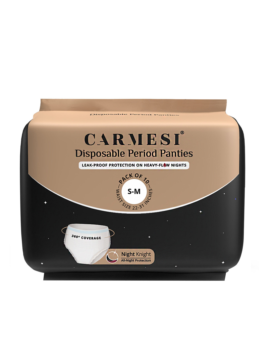 

CARMESI 10-Pcs Leakproof Disposal Period Panties- (S-M), White