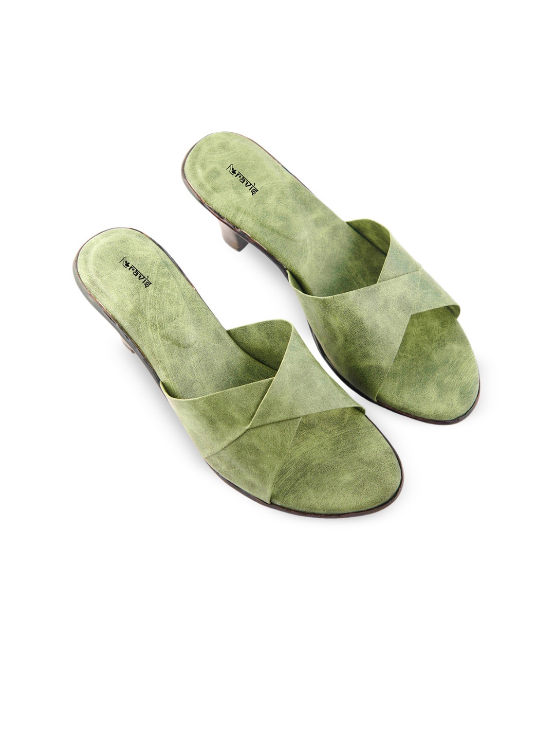 

Ravis Women Open Toe Flats, Green