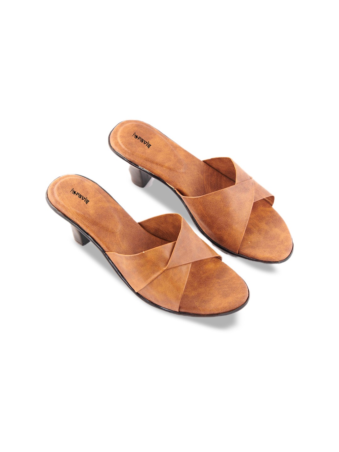 

Ravis Women Open Toe Flats with Bows, Brown