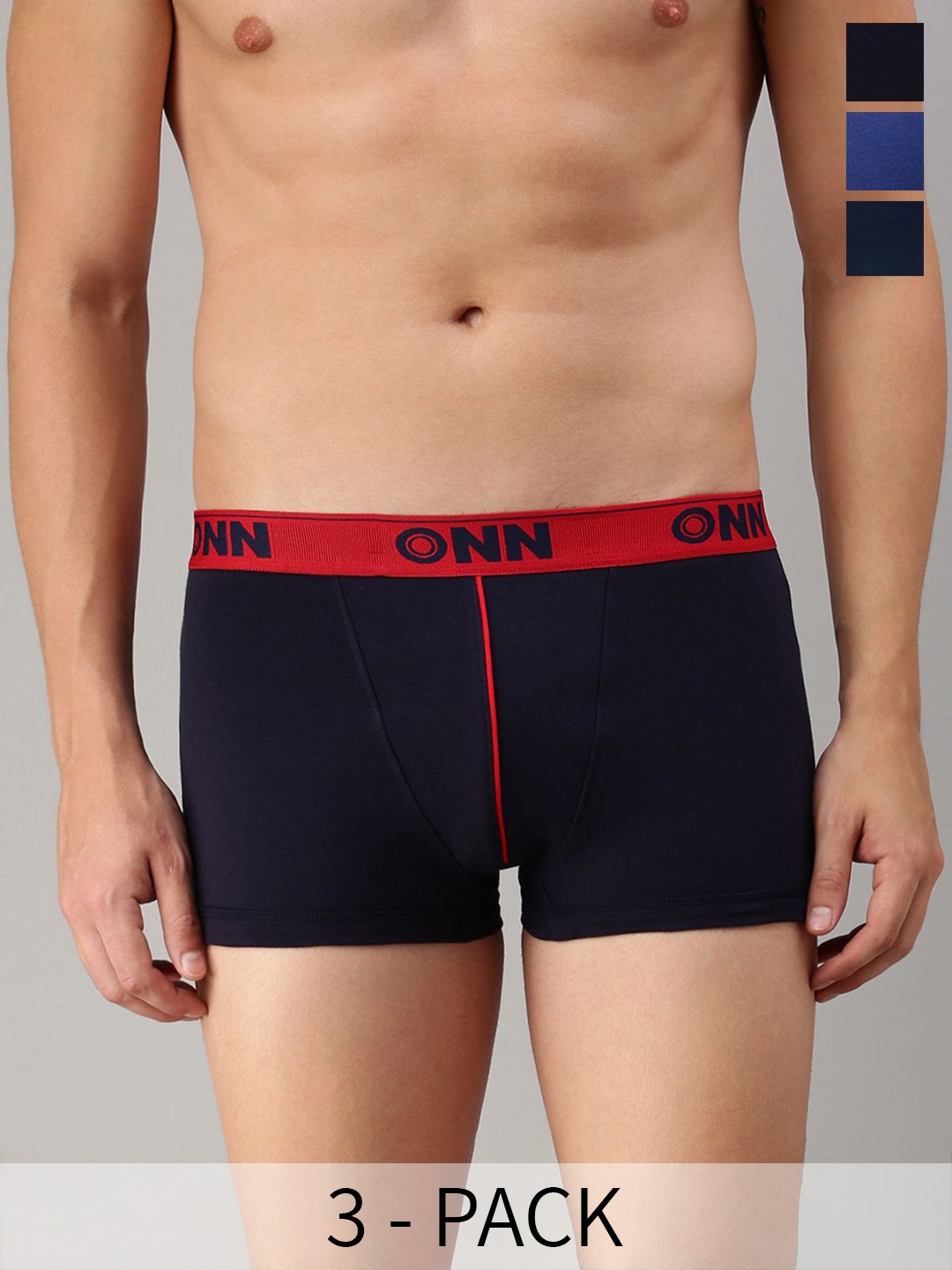 

ONN Pure Cotton Assorted Trunks Pack of 2 ONN_253_AST2_3PC, Blue